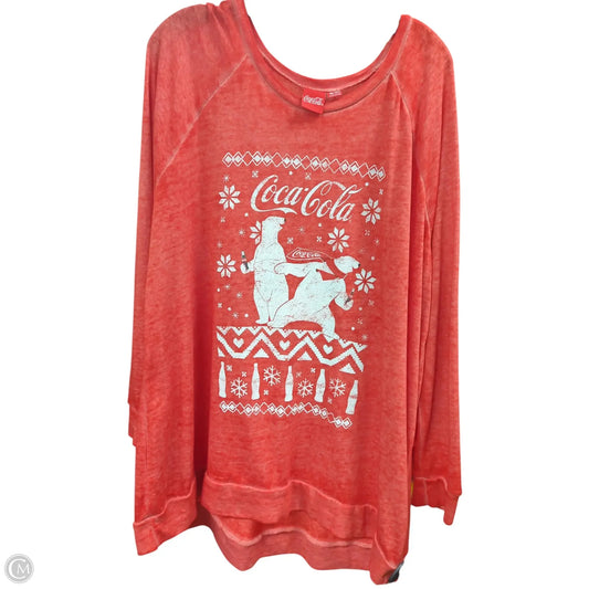 Top Long Sleeve By Clothes Mentor In Red, Size: 1x