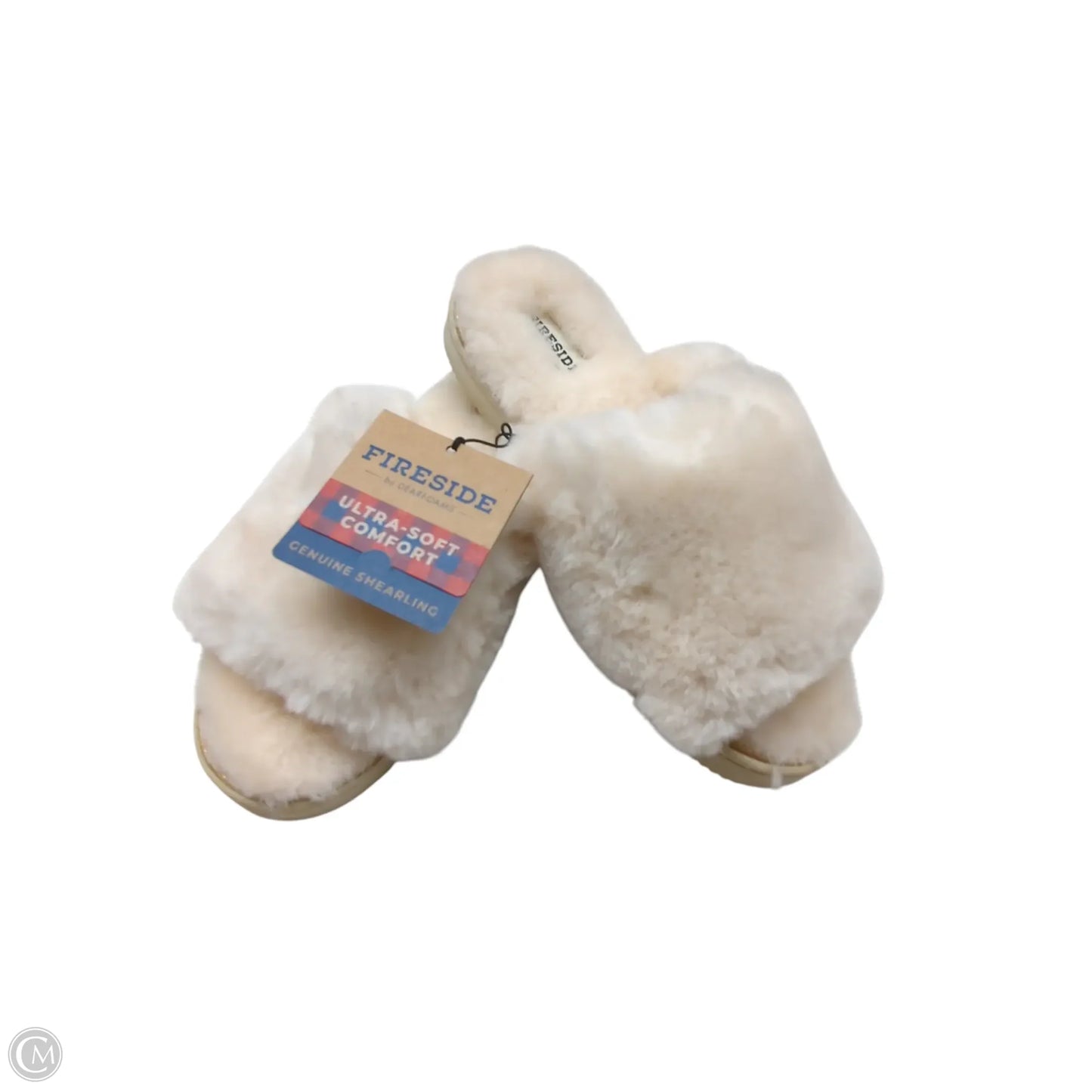 Slippers By Clothes Mentor In Cream, Size: 10