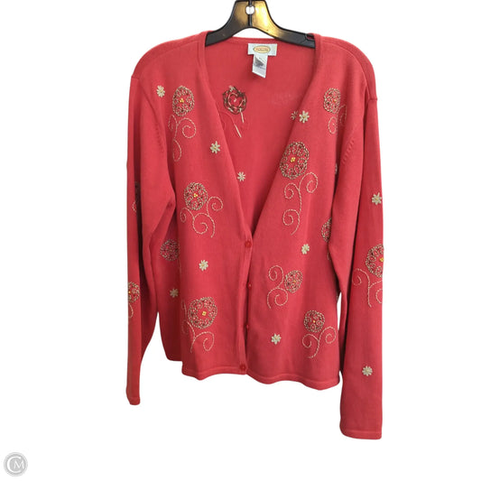 Cardigan By Talbots In Red, Size: Xl
