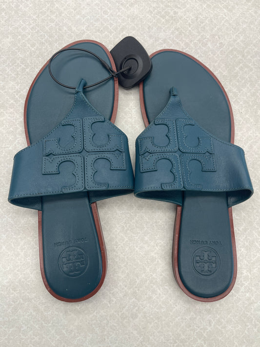 Blue Sandals Luxury Designer Tory Burch, Size 7.5