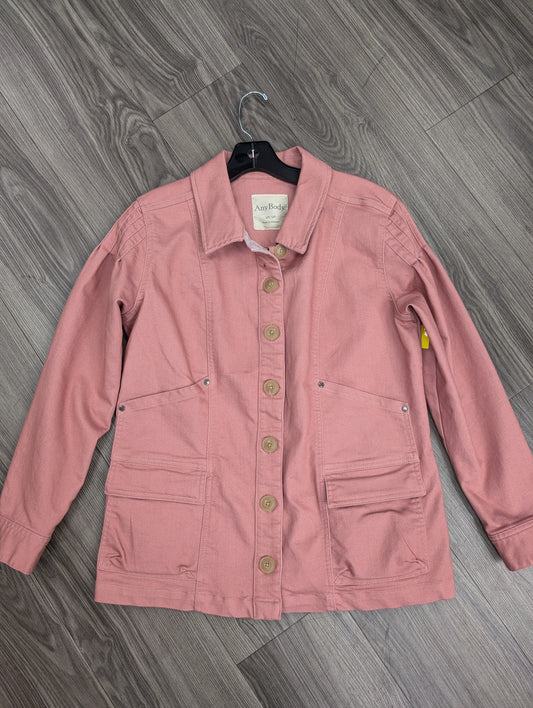 Jacket Denim By Clothes Mentor In Blush, Size: Sp