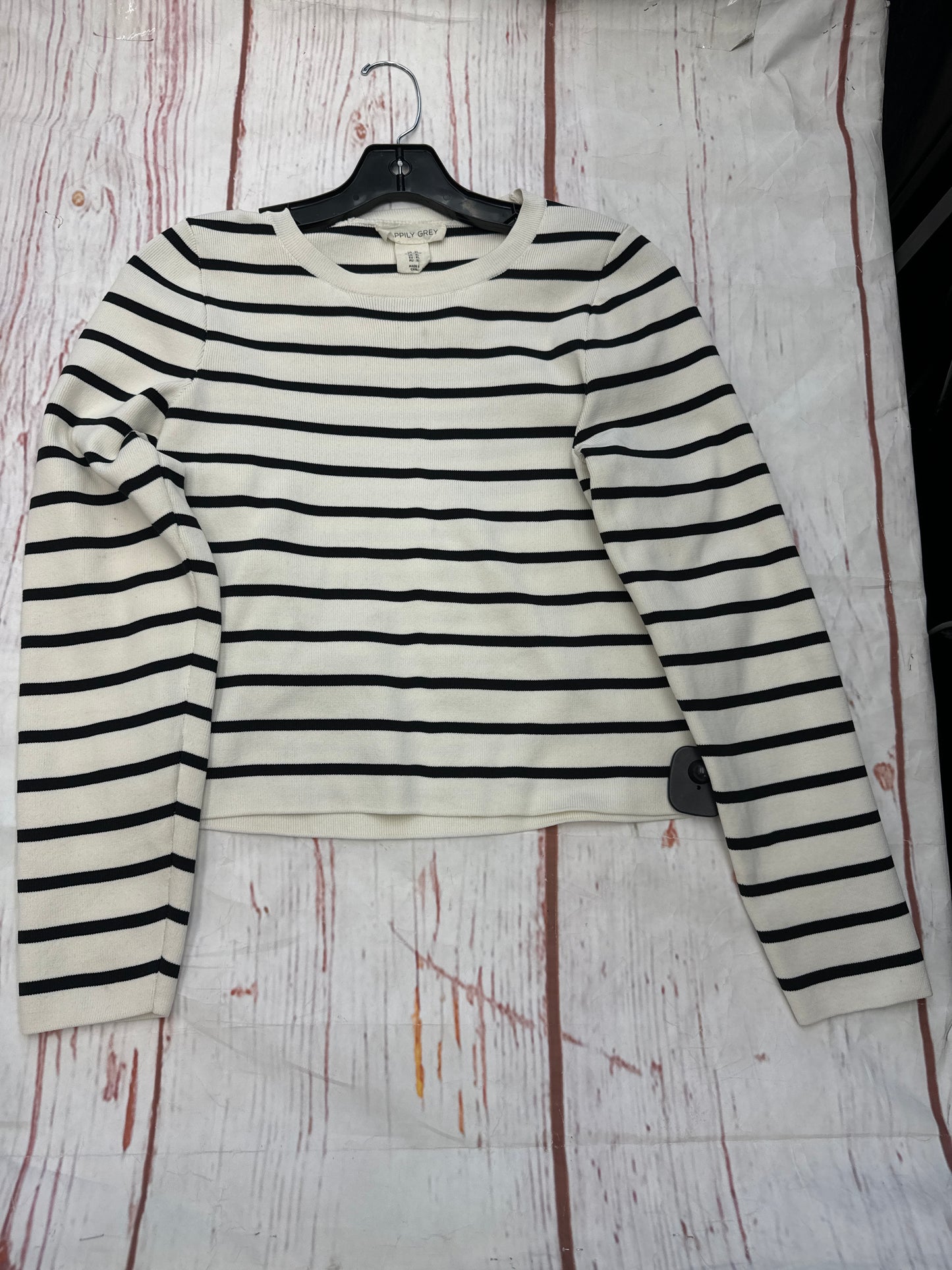 Top Long Sleeve By Clothes Mentor In Black White, Size: Xl