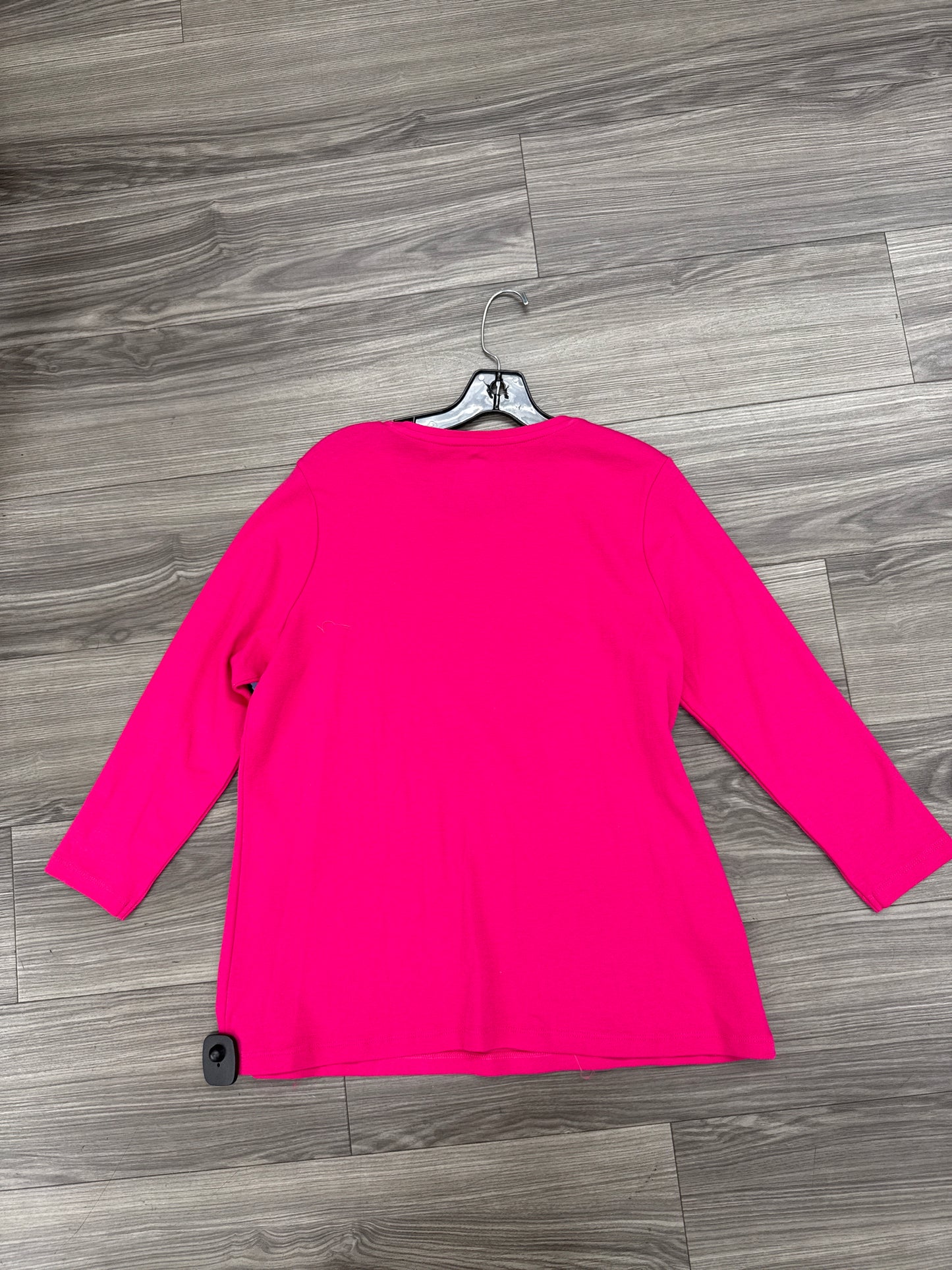 Top Long Sleeve By Kim Rogers In Pink, Size: Lp