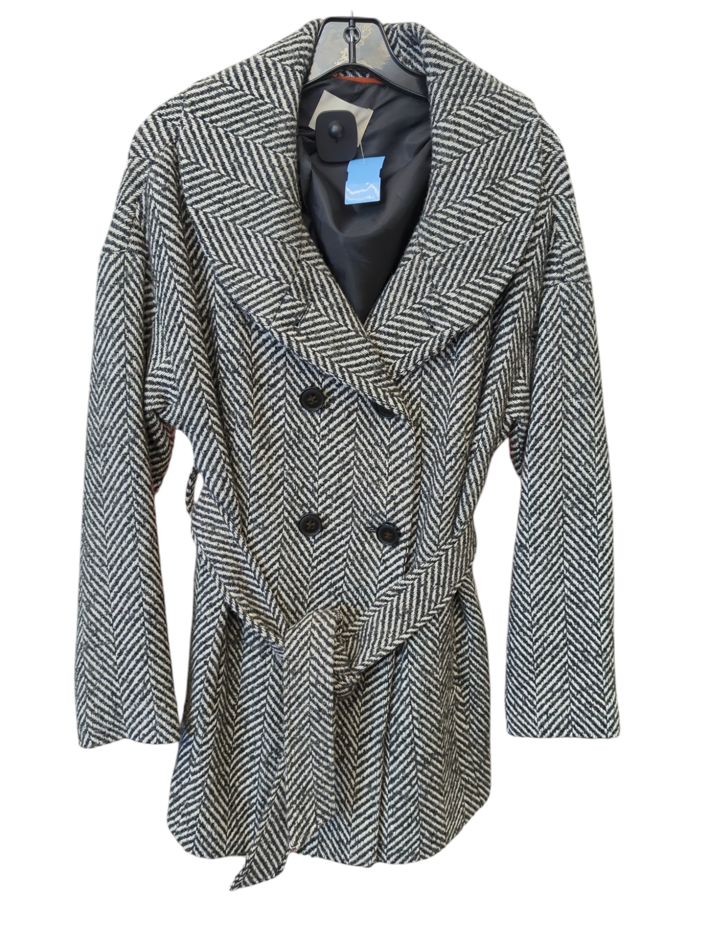 Coat Other By Loft In Black & White, Size: M