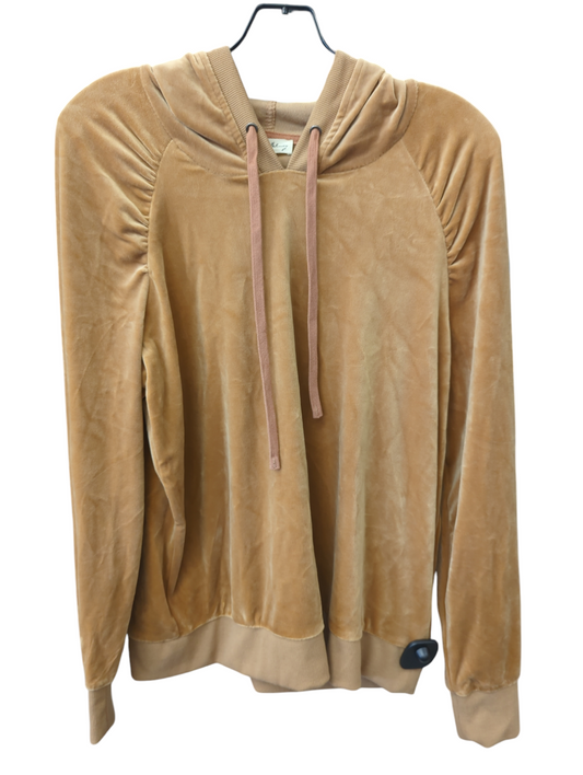 Sweatshirt Hoodie By Jane And Delancey In Tan, Size: L