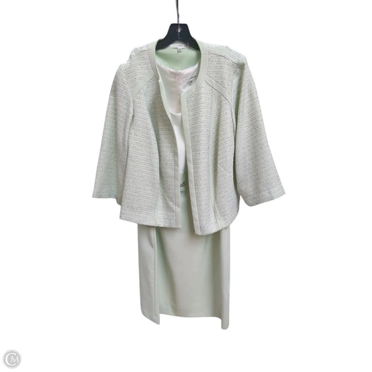 Dress Set 2pc By Studio 1 In Green & White, Size: 16