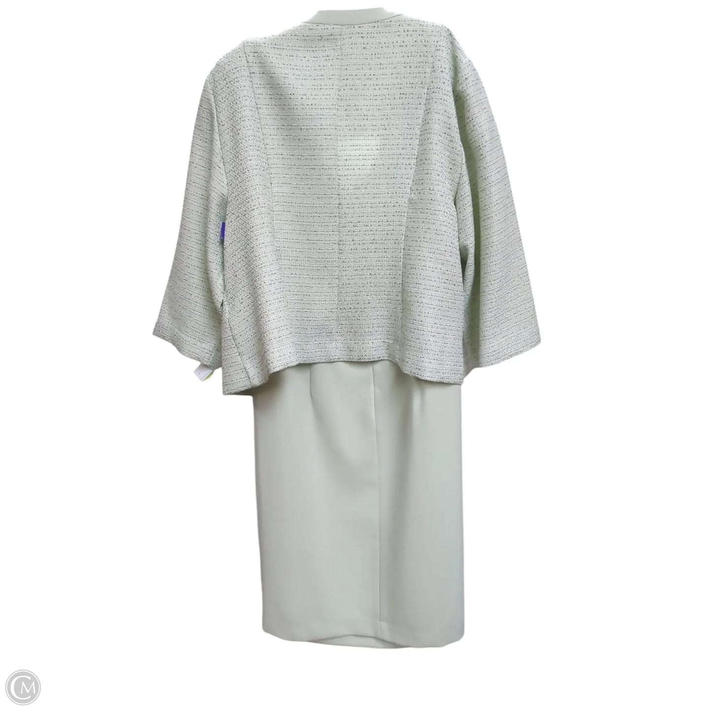 Dress Set 2pc By Studio 1 In Green & White, Size: 16