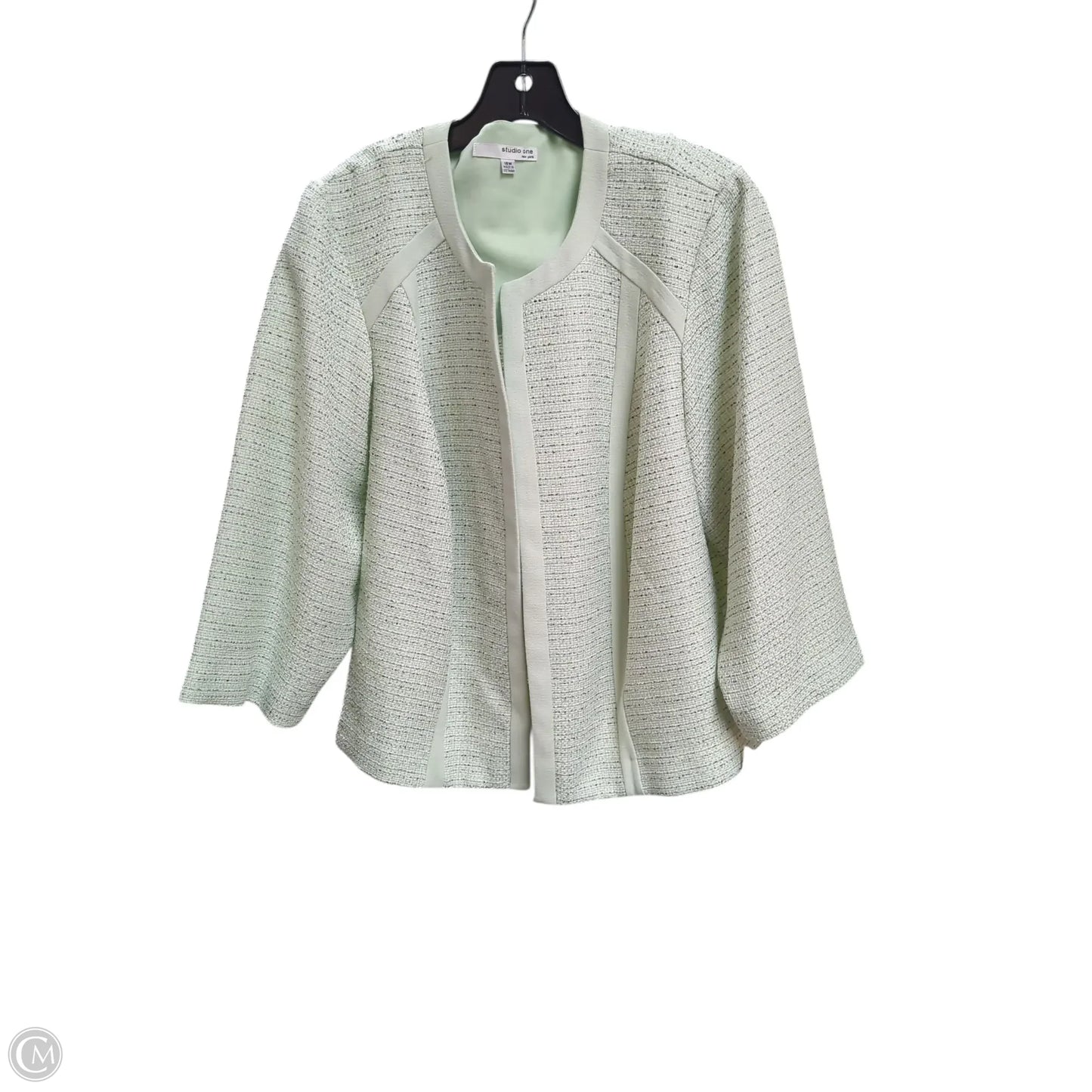 Dress Set 2pc By Studio 1 In Green & White, Size: 16