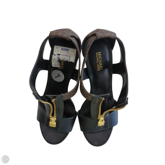 Shoes Designer By Michael Kors In Black & Brown, Size: 7