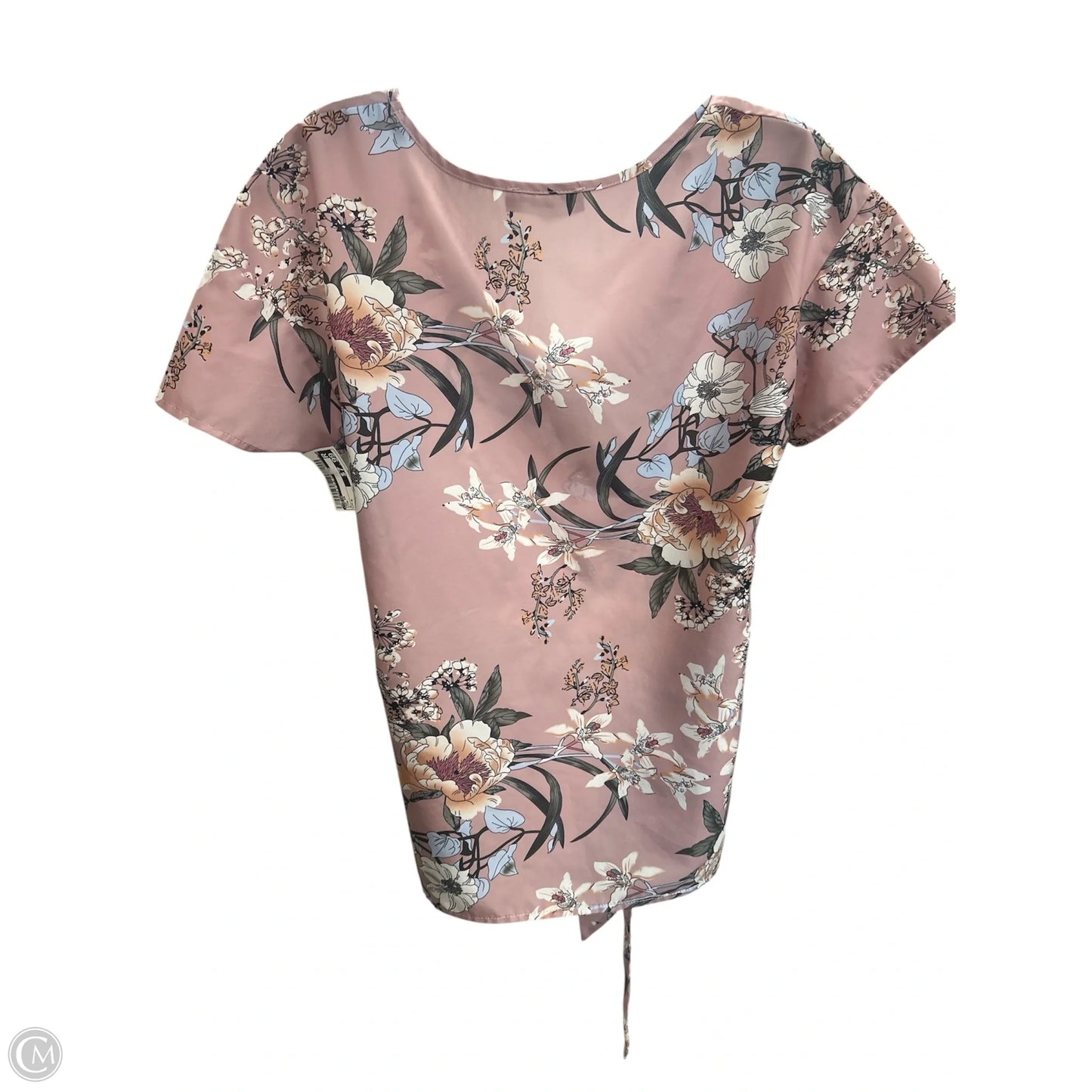 Top Short Sleeve By Shein In Pink, Size: M