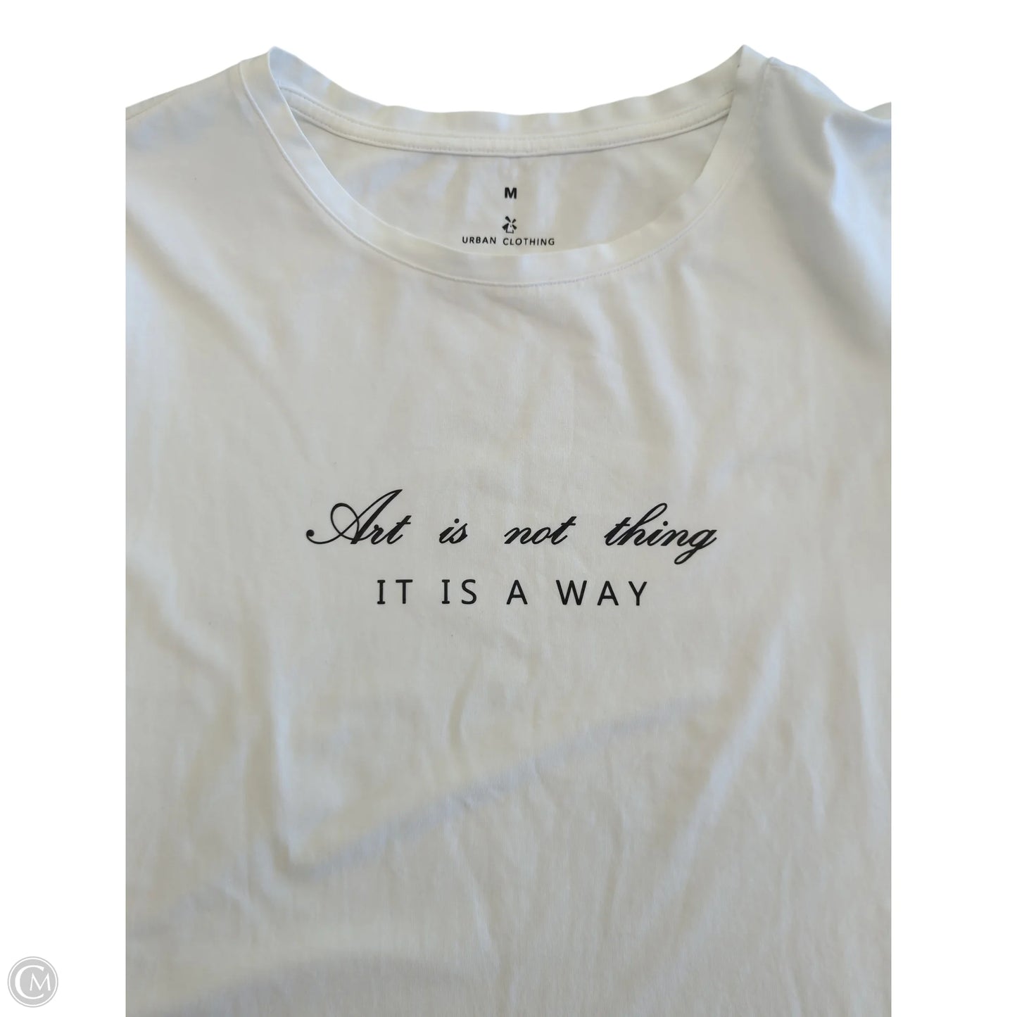 Top Short Sleeve Basic By Clothes Mentor In White, Size: M