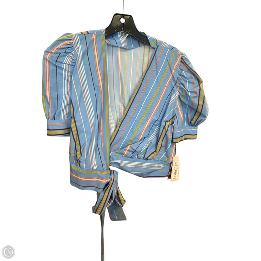 Top Short Sleeve By Eva Mendes In Striped Pattern, Size: S