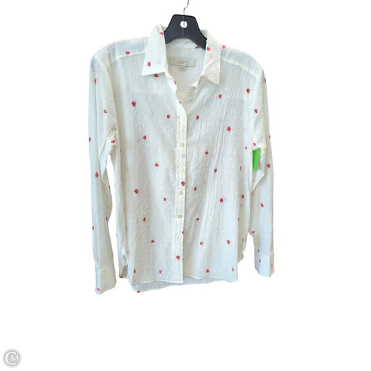 Top Long Sleeve By Loft In White, Size: Xs