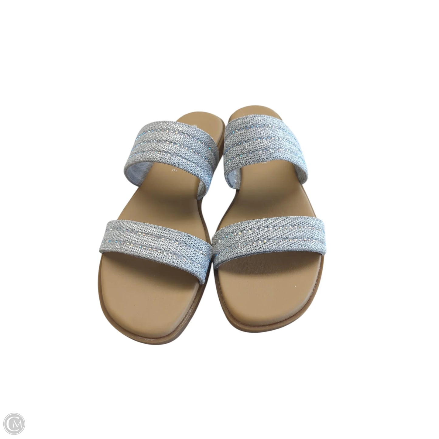 Sandals Flats By Kelly And Katie In Silver & Tan, Size: 7.5