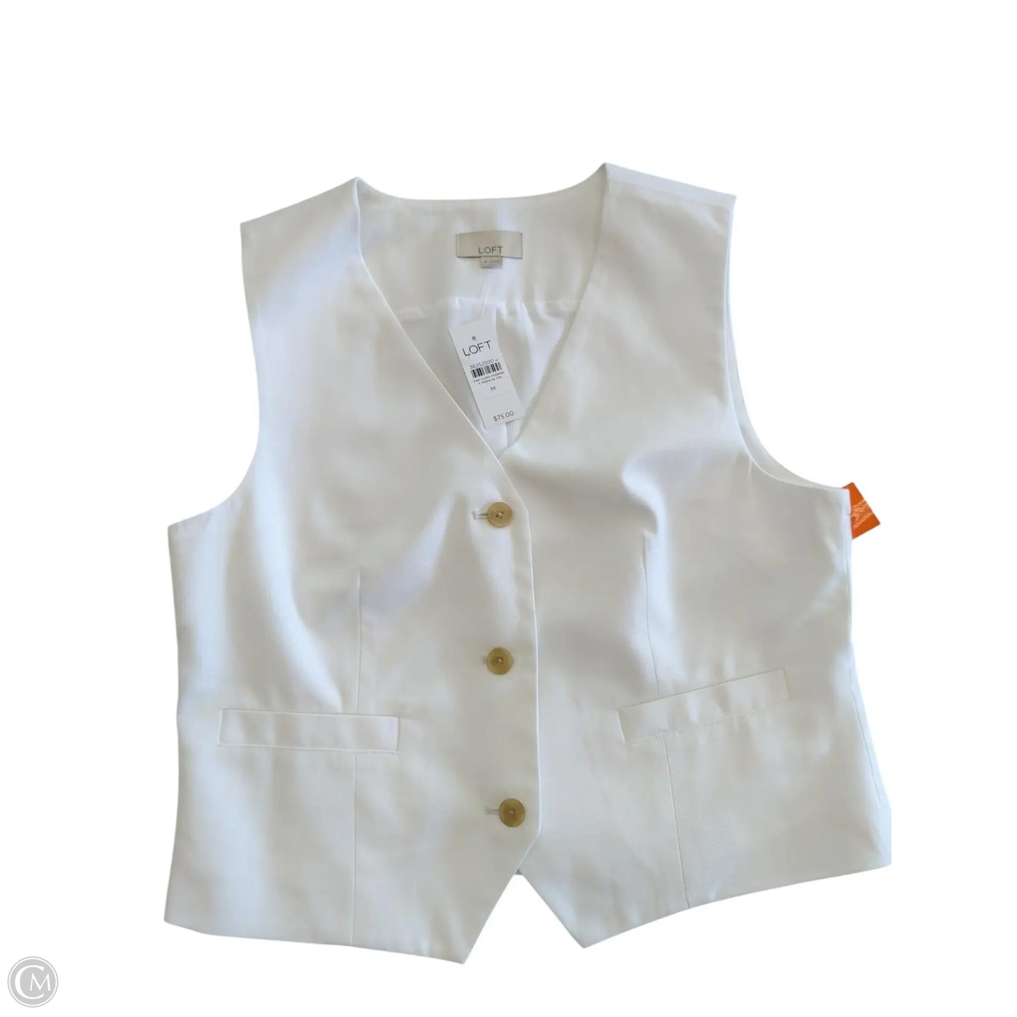 Vest Other By Loft In White, Size: M