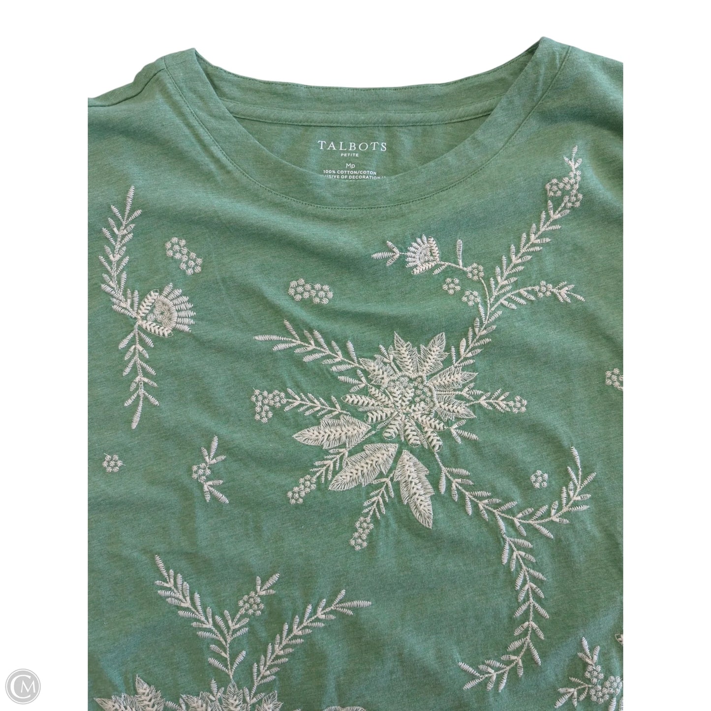 Top Short Sleeve By Talbots In Green, Size: Mp