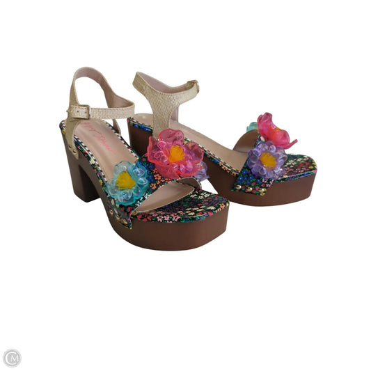 Shoes Heels Block By Betsey Johnson In Multi-colored, Size: 7.5