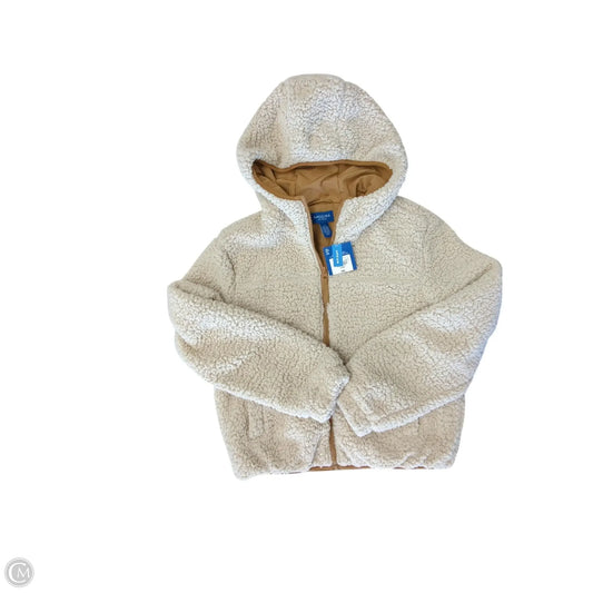 Jacket Faux Fur & Sherpa By Arizona In Cream, Size: S