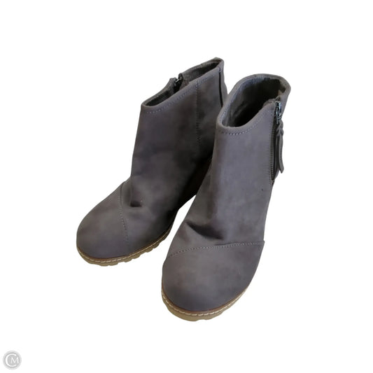 Boots Ankle Heels By Toms In Grey, Size: 7.5