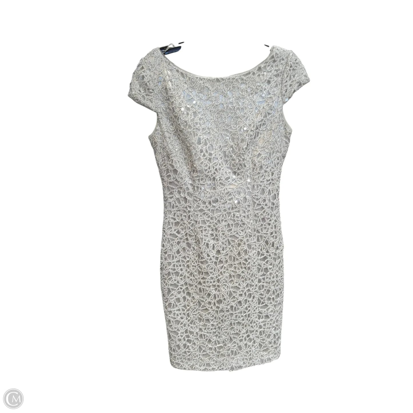 Dress Party Short By Clothes Mentor In Silver, Size: 4