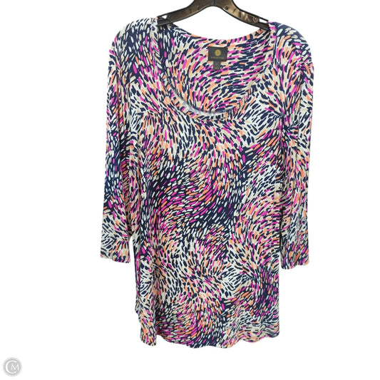 Top Long Sleeve By Jm Collections In Multi-colored, Size: Xl