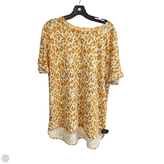 Top Short Sleeve By Wonderly In Animal Print, Size: Xl