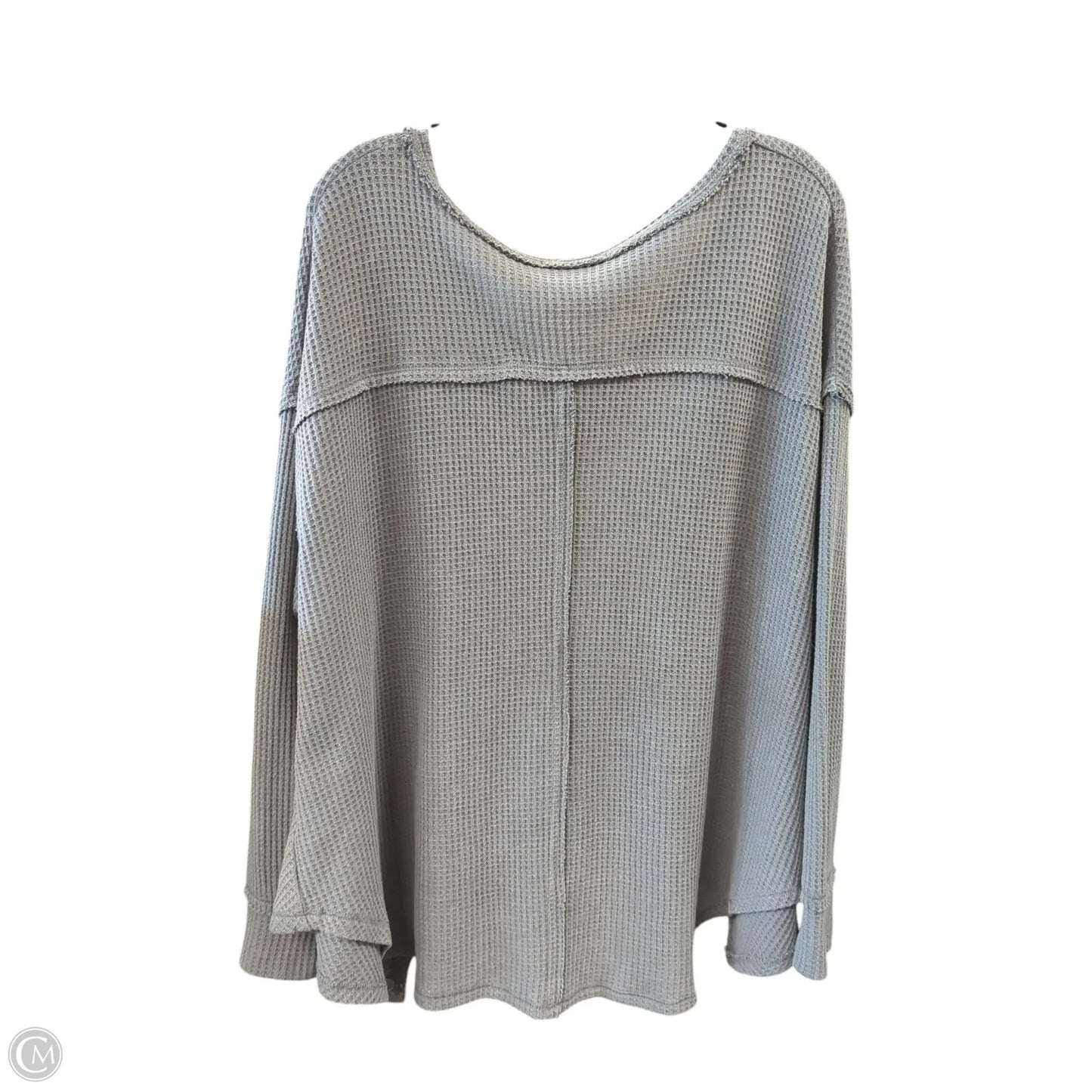 Top Long Sleeve By Pink Rose In Grey, Size: M