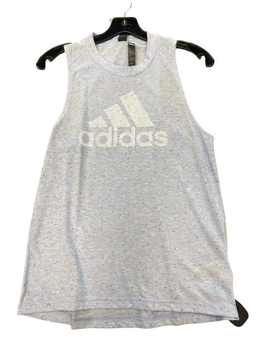 Athletic Tank Top By Adidas In Blue, Size: S