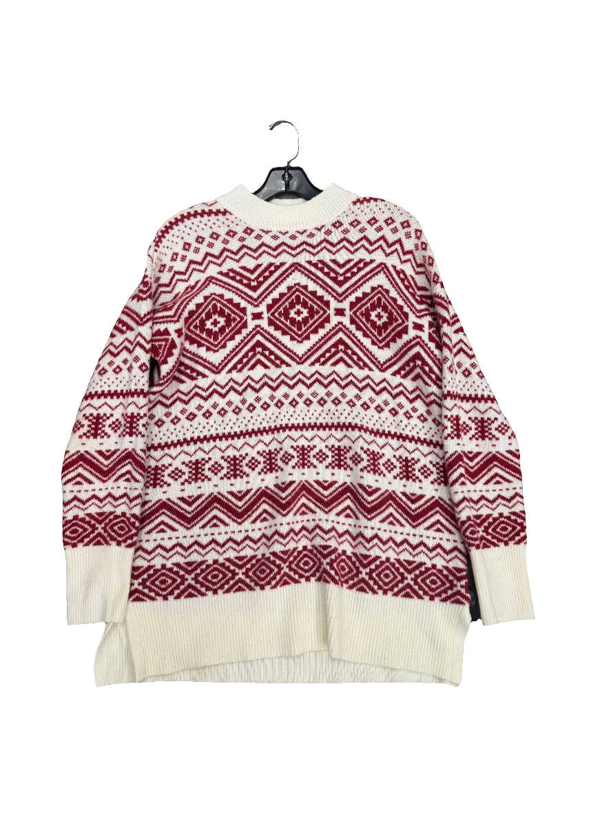 Sweater By Loft In Red & White, Size: S