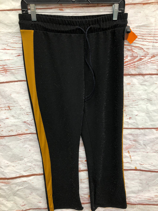 Wild Fable Track Pants Womens Small Black/Gold Glitter Joggers